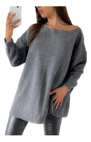 Sweater Lana Mujer Pullover Amplio Clasico Abrigado Premium