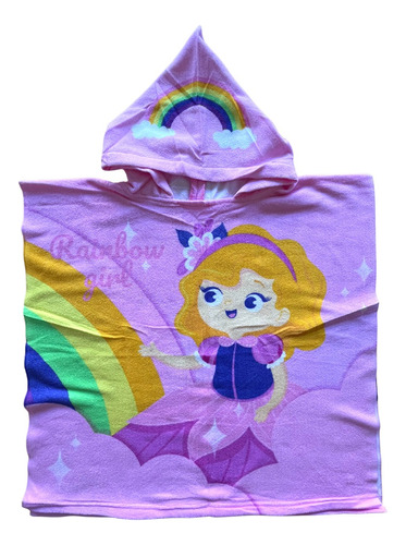 Poncho Infantil Toalla Microfibra Niños Playa Pileta Capucha