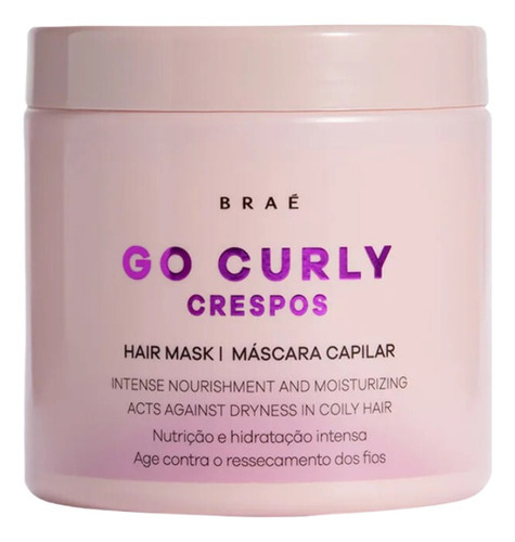 Máscara Braé Go Curly Crespos 500g Nutrição E Hidratação