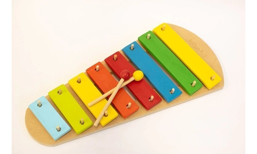 Xilofon Didactico Instrumento Musical 2 Baquetas Madera