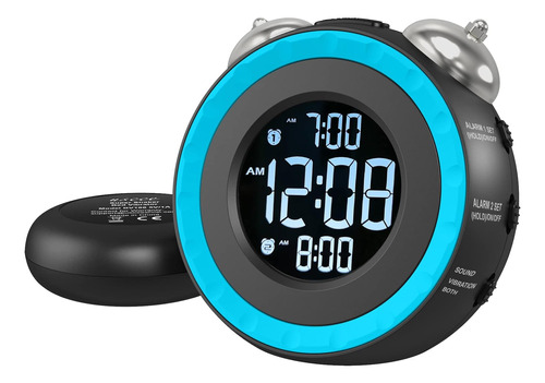 Reloj Despertador Doble Uscce Loud Con Agitador De Cama, 0-1