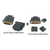 1 Adaptador Dvi-d 24+1 Macho A Hdmi Hembra + 1 Dvi-d 25+1