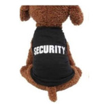 Ropa  Para Mascotas  Chaleco Negro Modelo Security Talla S 