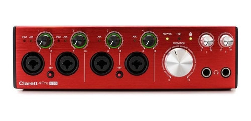  Placa Sonido Focusrite Clarett 4pre Usb 18 In8 Gtia Oficial