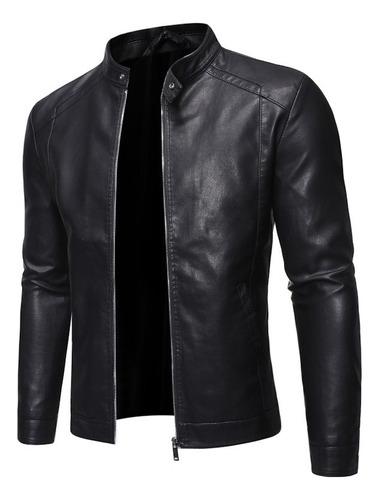 Chamarra Chamarra Piel Motociclista Biker Slim Para Hombre M