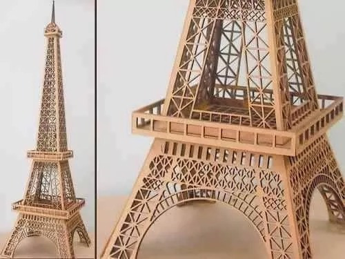 Vector Corte Láser Cnc Router - Modelo Torre Eiffel 