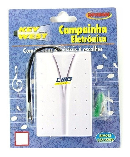 Campainha Eletrônica Key West Musical Com 36 Sons - Dni 6335