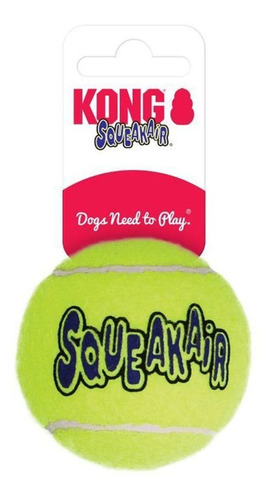 Kong Squeak Air Ball Medium Juguete Pelota Perro- Color Amarillo