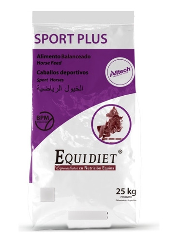 Alimento Completo Para Caballos, Equidiet Sport Plus 25kg