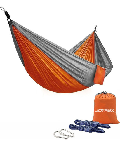 Joyfox M058 Rede De Dormir Casal 210t Nylon 300kg Cor Naranja E Cinza