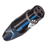 Conector Xlr Neutrik Hembra Nc3fxx 3 Polos Color Negro