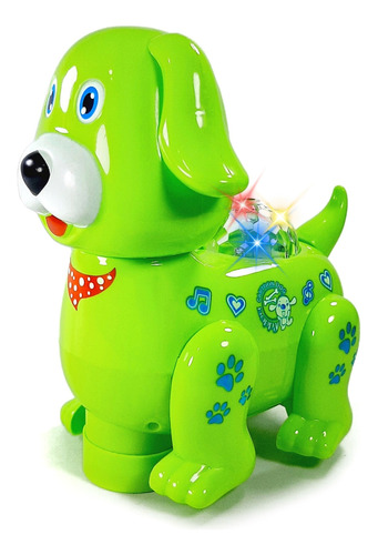 Perrito C/ Luces 3d Multicolores Sonido Esquiva Obstáculos