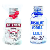 60 Souvenirs Miniatura Temáticos Personalizados De Vodka Pet