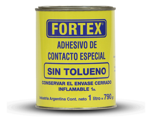Cemento De Contacto Sin Tolueno - 1lt - Fortex
