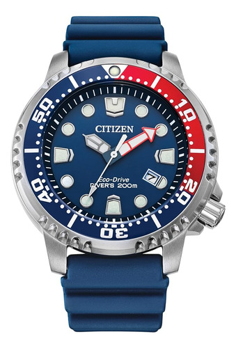 Reloj Citizen Eco-drive Promaster Dive Blue Con Correa De Po