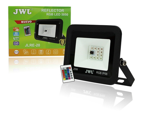 Reflector Led Facetado 20w Rgb Multicolor 10 Piezas Jwj