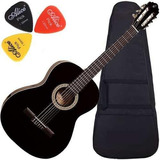 Kit Violão Clássico Giannini Acústico Cordas Nylon N14 Preto