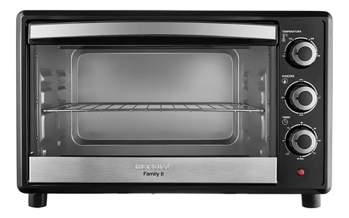 Forno Elétrico 42l Family Ii Mondial 127v Preto Inox Com Timer 1600w Fr-42 Até 250ºc