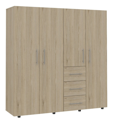 Closet Harlem Alto 184 X 181 Rta Color Rovere Color Marrón Claro