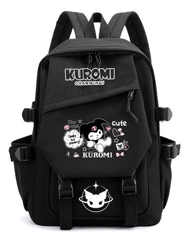 Mochila Escolar Kuromi Melody Peripheral De Gran Capacidad