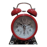 Reloj Despertador Con Pila Rojo Vintage Retro Hamelin