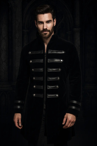 Eretica Ropa Dark-gabardina Vinil Militar-gotico-rock | Envío gratis