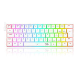 Teclado Mecânico Dragonborn K630 Rgb Branco Switch Red Abnt2