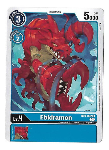 Digimon Ccg Ebidramon - Common Bt9 Frete Incluso