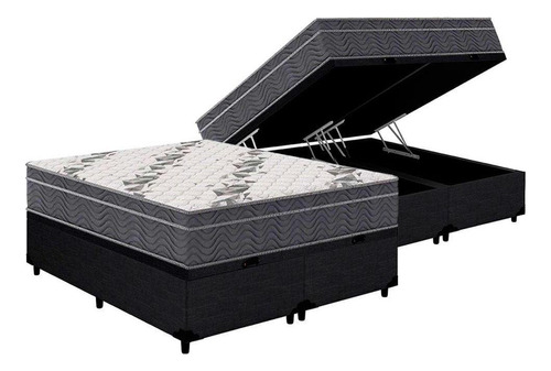 Cama Baú Queen: Colchão Anatômico Ortobom D33/ep Airtech 10