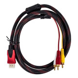 Cable Hdmi Macho A 3 Rca Vídeo Audio Av Cable Adaptador 1.5m