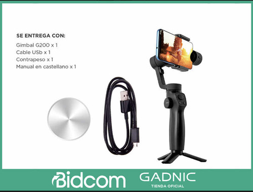 Gimbal Gadnic Fotos Panoramicas Grabacion Bateria Recargable