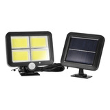 Foco Solar Led Con Sensor Y Luz Fija De 20w Potente 128 Led