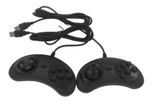 Kit 2controles Sega Megadrive Joystick Usb/jogos/emulador/pc