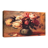 Cuadro Canvas Decorativo Rosas En Un Jarrón Auguste Renoir