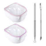 Equipo Para Decorar Uñas Nail Soaking Bowl, 2pcs Soak Off Ge