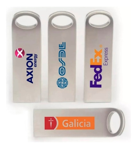 Pendrive Tarjeta Metal 8gb Personalizado Logo 