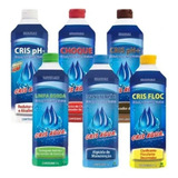  Cris Agua Kit 6 Produtos Algicida Choque Clarificante Etc..
