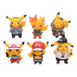 Set 6 Figuras Pikachu Cosplay 9cm 