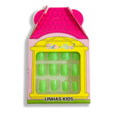 Unha Postiça Kids Autocolante Hello Mini Infantil 