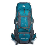 Mochila Camping 80+5 Trekking Senderismo Impermeable Barras 