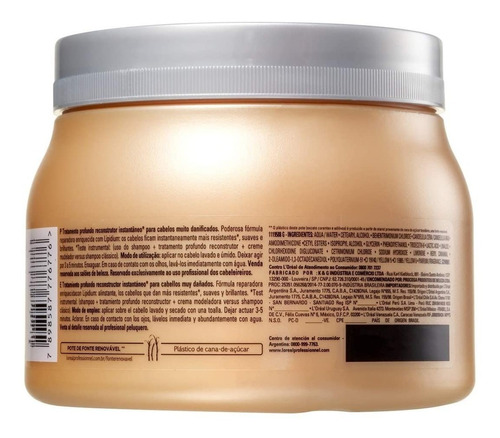 Loreal Absolut Repair Cortex Máscara 500g Frete Grátis Fragrância Do Tratamento Fragrância Suave Cor De Cabelo Todos Os Tons