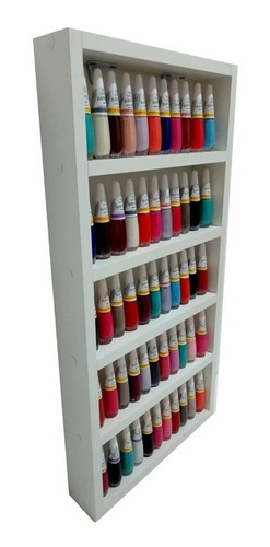 Expositor De Esmalte C/fundo Mdf Branco 30x60x6