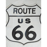 Ruta 66 Cartel Decorativo Route 66 Chapa 36 X 33 Cm Vintage 