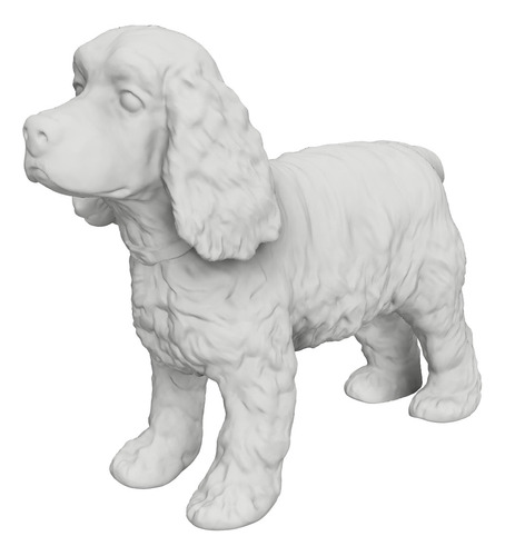 Maniquí Modelo Perro Cocker Parado Alto 40cm P/ Pintar Ayrax