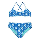 Teens Niña Bikini H2o Wear Uv+30 Bretel Tie Dye Azul