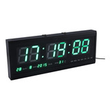 Reloj De Pared Digital Led Grande Y Moderno Con Fecha Y Temp