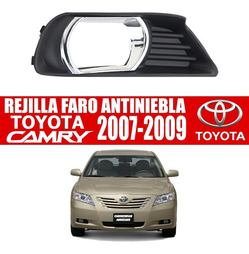 Tapa Rejilla Faro De Neblina Toyota Camry 2007 2008  Foto 4