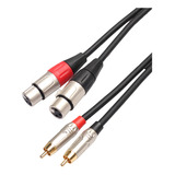 Cable De Audio 2 Rca Macho A 2 Cables De Amplificador Xlr Pa