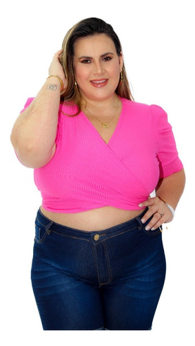  Cropped  Plus Size  Moda Plus Promoção Revenda 