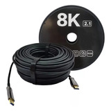 Cabo Hdmi Fibra Ótica 2.1v 60mhz 3d 8k 40 Metros 19 Pinos